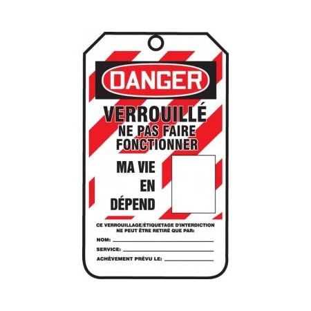 SAFETY TAGS  FRENCH SELFLAMINATING MLT319LCP